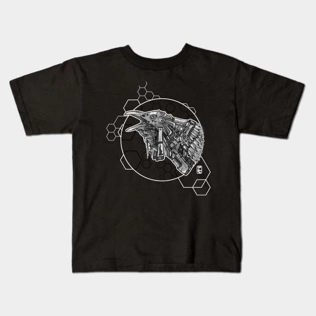 Steampunk Mecacrow Kids T-Shirt by VolkerCrafts